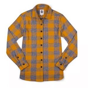 Tradlands Yellow and Gray Plaid Button Down Shirt